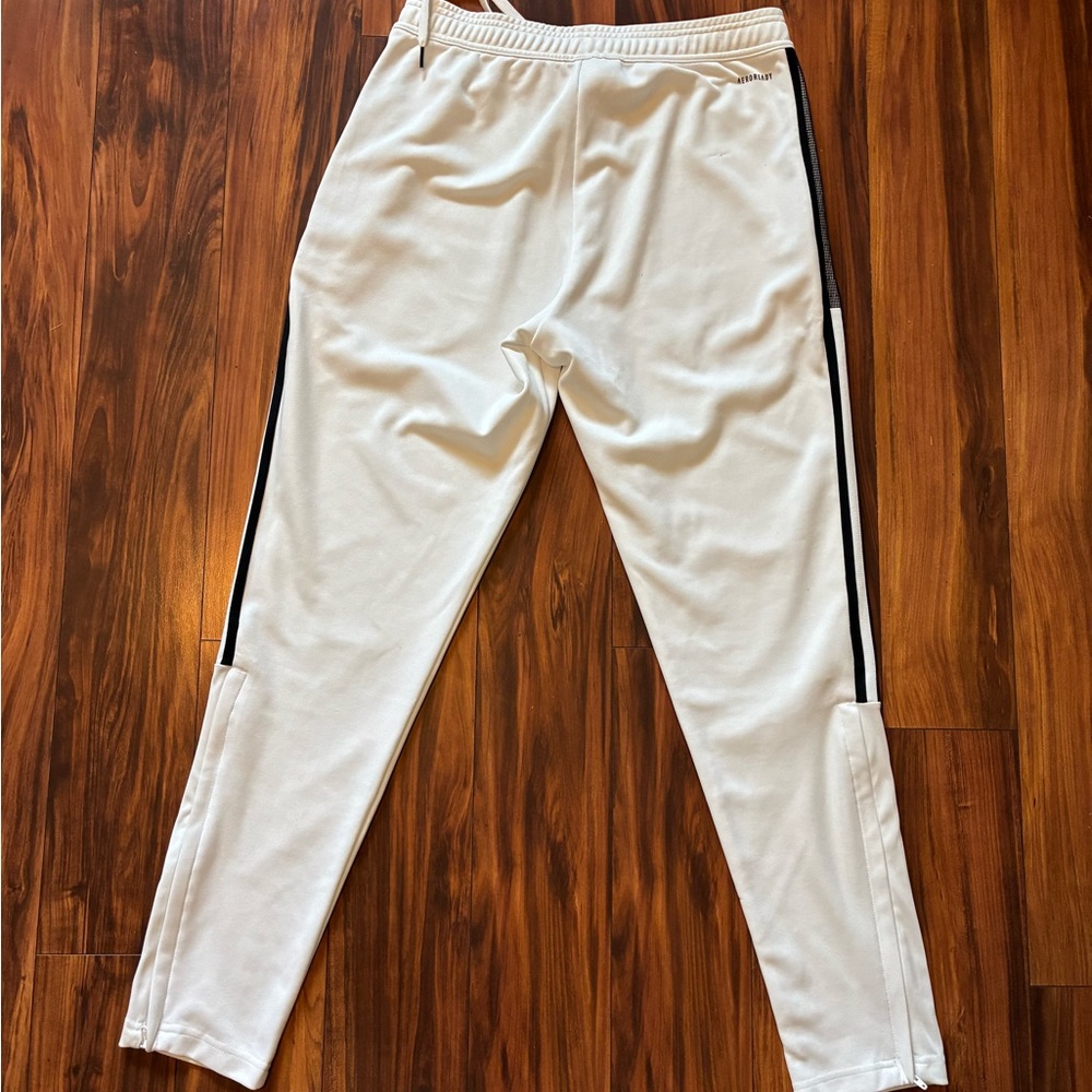 Adidas Men's White and Black Joggers - Picture 4 of 4